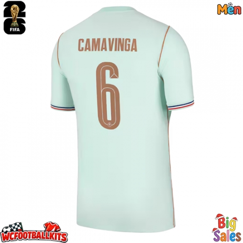 France Eduardo Camavinga #6 Replica Away Stadium Shirt World Cup 2026 Short Sleeve